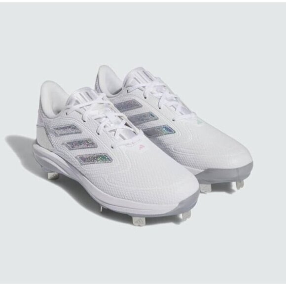 adidas Shoes - NWT Adidas Adizero PureHustle 3 Sis Bates Softball Cleats White Silver Size 6